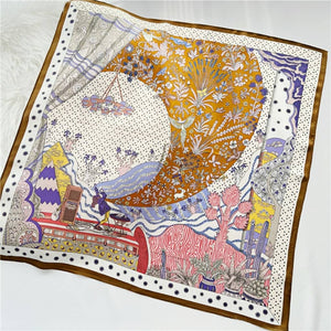 MaraSilk Pure Mulberry Silk Scarf Square Crepe Satin MS14-20