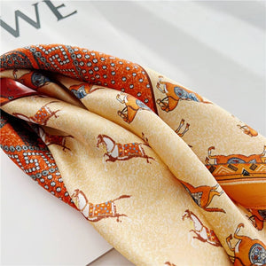 MaraSilk Pure Mulberry Silk Scarf Square Crepe Satin MS14-23