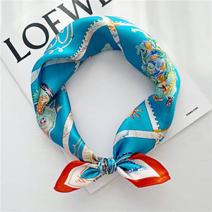 MaraSilk Pure Mulberry Silk Scarf Square Crepe Satin MS14-33