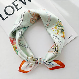 MaraSilk Pure Mulberry Silk Scarf Square Crepe Satin MS14-37