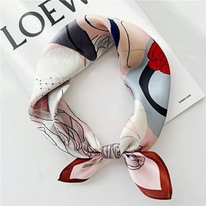 MaraSilk Pure Mulberry Silk Scarf Square Crepe Satin MS14-5