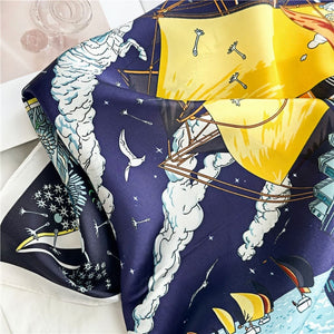 MaraSilk Pure Mulberry Silk Scarf - Square Crepe Satin MS141