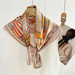 MaraSilk Pure Mulberry Silk Scarf - Square Crepe Satin MS145