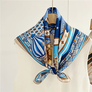 MaraSilk Pure Mulberry Silk Scarf - Square Crepe Satin MS145