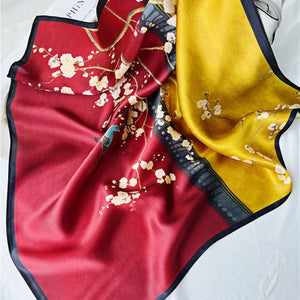 MaraSilk Pure Mulberry Silk Scarf - Square Crepe Satin MS146