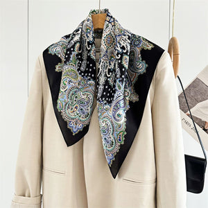 MaraSilk Pure Mulberry Silk Scarf - Square Crepe Satin MS148