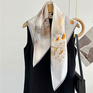 MaraSilk Pure Mulberry Silk Scarf - Square Crepe Satin MS149