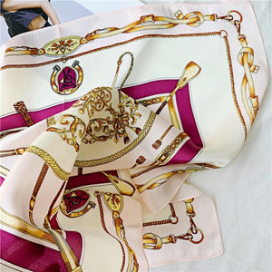 MaraSilk Pure Mulberry Silk Scarf Square Crepe Satin MS15-8