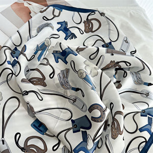 MaraSilk Pure Mulberry Silk Scarf - Square Crepe Satin MS151