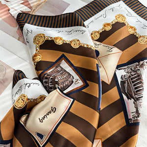 MaraSilk Pure Mulberry Silk Scarf - Square Crepe Satin MS153