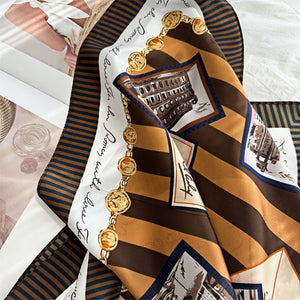 MaraSilk Pure Mulberry Silk Scarf - Square Crepe Satin MS153