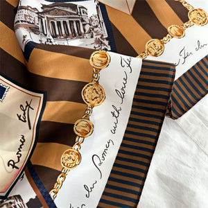 MaraSilk Pure Mulberry Silk Scarf - Square Crepe Satin MS153