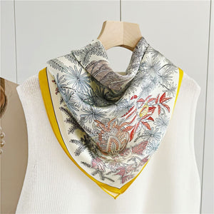 MaraSilk Pure Mulberry Silk Scarf - Square Crepe Satin MS154