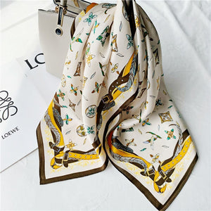 MaraSilk Pure Mulberry Silk Scarf - Square Crepe Satin MS155