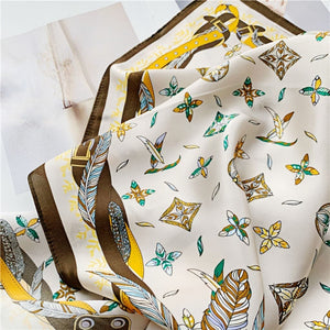 MaraSilk Pure Mulberry Silk Scarf - Square Crepe Satin MS155