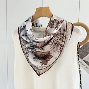 MaraSilk Pure Mulberry Silk Scarf - Square Crepe Satin MS156