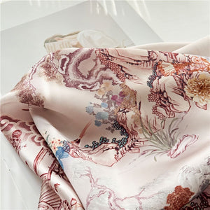 MaraSilk Pure Mulberry Silk Scarf - Square Crepe Satin MS157