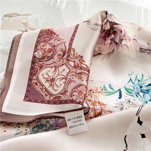 MaraSilk Pure Mulberry Silk Scarf - Square Crepe Satin MS157