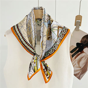 MaraSilk Pure Mulberry Silk Scarf - Square Crepe Satin MS158 25" x 25" MS15801