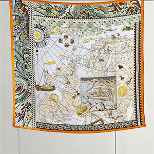 MaraSilk Pure Mulberry Silk Scarf - Square Crepe Satin MS158