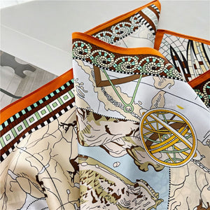 MaraSilk Pure Mulberry Silk Scarf - Square Crepe Satin MS158