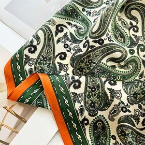 MaraSilk Pure Mulberry Silk Scarf - Square Crepe Satin MS159