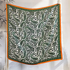 MaraSilk Pure Mulberry Silk Scarf - Square Crepe Satin MS159