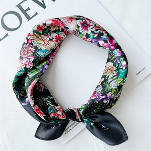 MaraSilk Pure Mulberry Silk Scarf Square Crepe Satin MS16-2