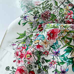 MaraSilk Pure Mulberry Silk Scarf Square Crepe Satin MS16-24