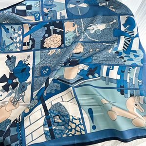 MaraSilk Pure Mulberry Silk Scarf - Square Crepe Satin MS160