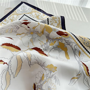 MaraSilk Pure Mulberry Silk Scarf - Square Crepe Satin MS163