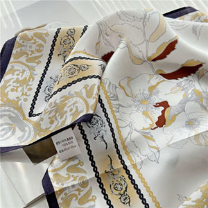 MaraSilk Pure Mulberry Silk Scarf - Square Crepe Satin MS163