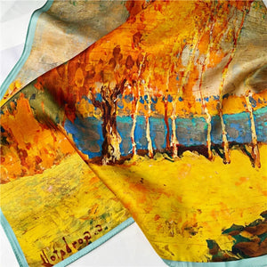 MaraSilk Pure Mulberry Silk Scarf - Square Crepe Satin MS164