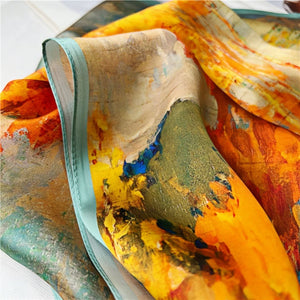 MaraSilk Pure Mulberry Silk Scarf - Square Crepe Satin MS164