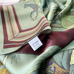 MaraSilk Pure Mulberry Silk Scarf - Square Crepe Satin MS165