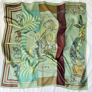 MaraSilk Pure Mulberry Silk Scarf - Square Crepe Satin MS165