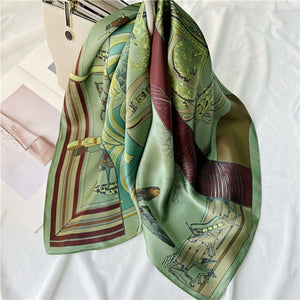 MaraSilk Pure Mulberry Silk Scarf - Square Crepe Satin MS165