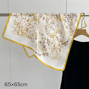 MaraSilk Pure Mulberry Silk Scarf - Square Crepe Satin MS168