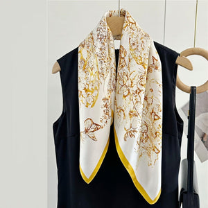 MaraSilk Pure Mulberry Silk Scarf - Square Crepe Satin MS168