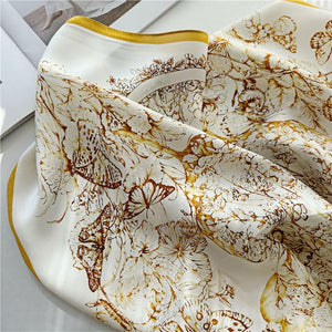 MaraSilk Pure Mulberry Silk Scarf - Square Crepe Satin MS168