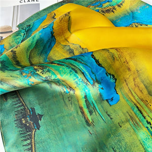 MaraSilk Pure Mulberry Silk Scarf - Square Crepe Satin MS169