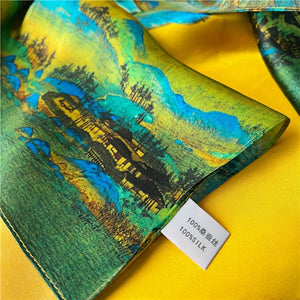 MaraSilk Pure Mulberry Silk Scarf - Square Crepe Satin MS169