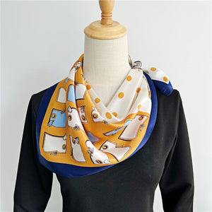 MaraSilk Pure Mulberry Silk Scarf - Square Crepe Satin MS171