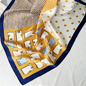 MaraSilk Pure Mulberry Silk Scarf - Square Crepe Satin MS171