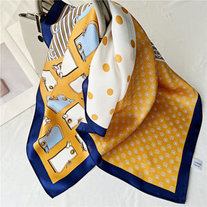 MaraSilk Pure Mulberry Silk Scarf - Square Crepe Satin MS171