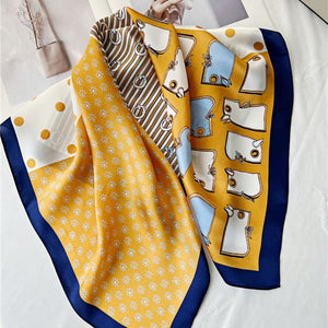 MaraSilk Pure Mulberry Silk Scarf - Square Crepe Satin MS171