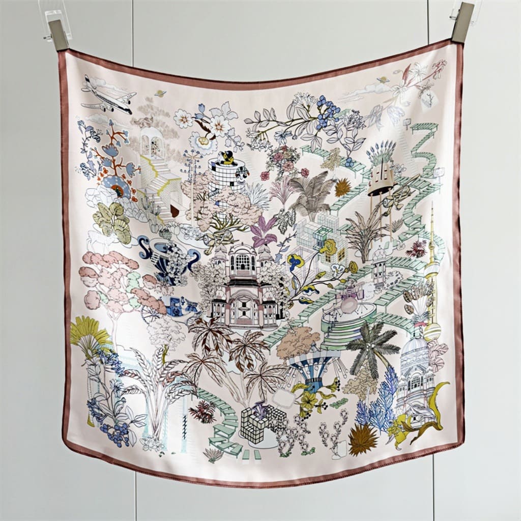 MaraSilk Pure Mulberry Silk Scarf - Square Crepe Satin MS172 25" x 25" MS17201