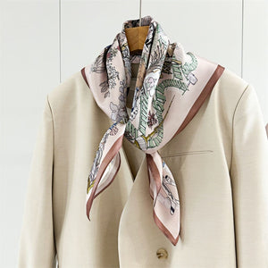 MaraSilk Pure Mulberry Silk Scarf - Square Crepe Satin MS172