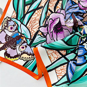 MaraSilk Pure Mulberry Silk Scarf - Square Crepe Satin MS174