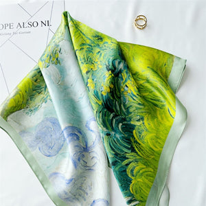 MaraSilk Pure Mulberry Silk Scarf - Square Crepe Satin MS175